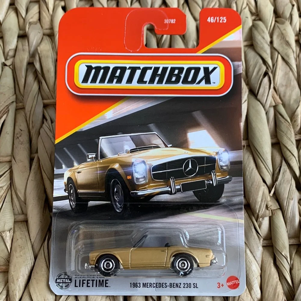1963 Mercedes Benz 230 SL Matchbox 63 1960s Gold German Convertible Car New 2025